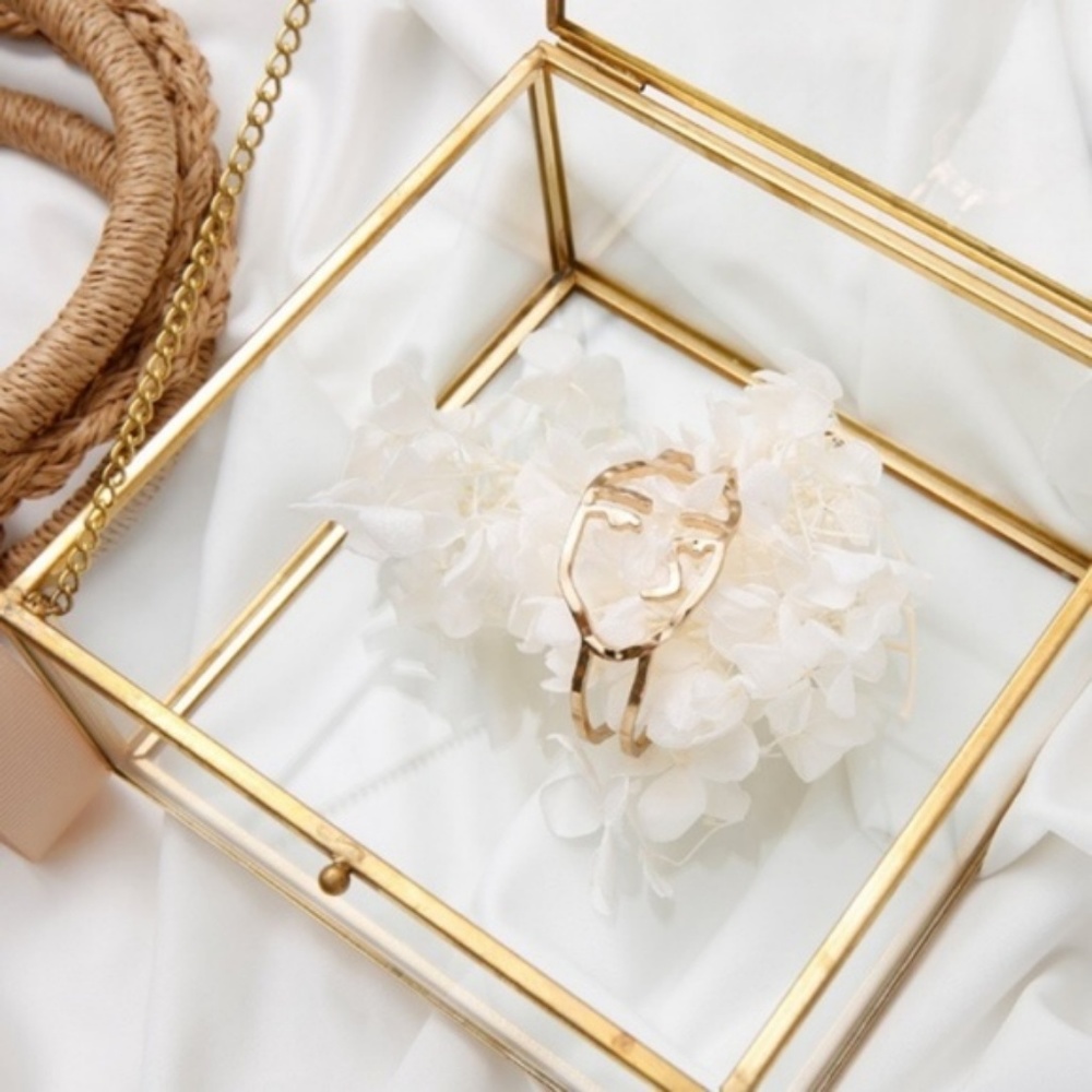 Abstract Minimalist Face Art Bracelet Cuff - Picture 4 of 8